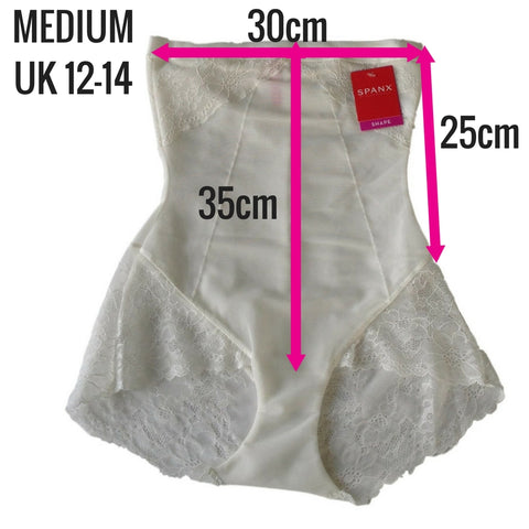 spanx spotlight on lace pretty high waist control briefs shapewear review measurements
