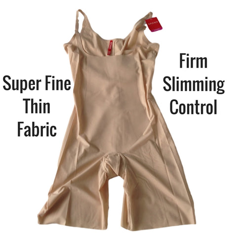 Spanx Thinstincts Open Bust Mid Thigh Bodysuit Shapewear Review – The Magic  Knicker Shop
