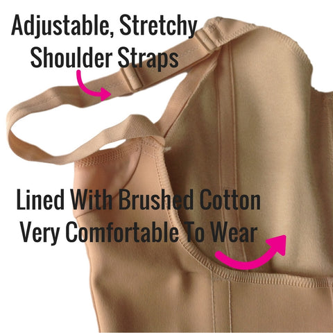 Esbelt Waist Cincher Slimming Vest ES431 - Maximum Control Slimming Corset Top - Shapewear Review - Straps and Lining