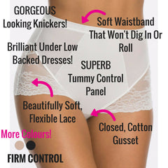 Spanx Spotlight On Lace Waistline Briefs - Firm Spanx Control Pants