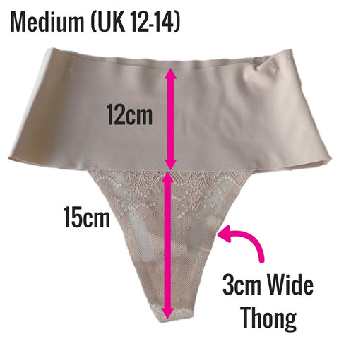 SP0615 Spanx Undie-tectable Lace Thong - SP0615 Soft Nude