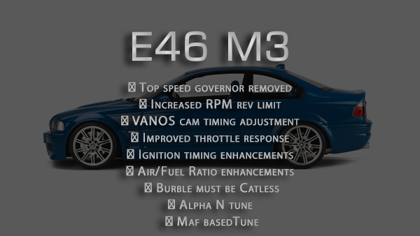 Performance Tune For E46 M3 Rktunes