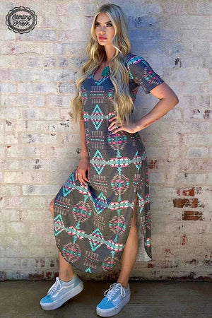 Aztec Heights Maxi Dress - gussied up online