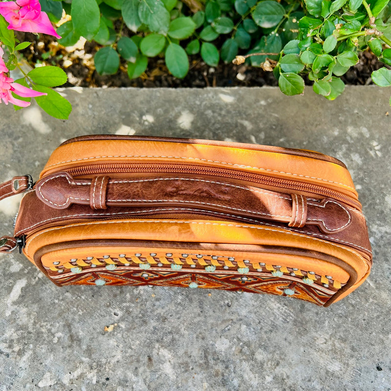 Montana West Brown Travel Pouch