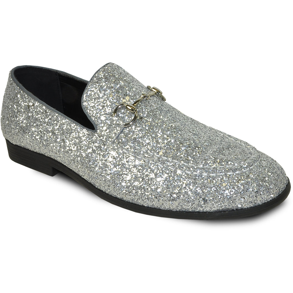 silver prom shoes men