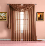 Orange Rust Sheer Curtains