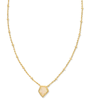 Kendra Scott: Framed Tess Satellite Necklace in Gold Iridescent Drusy