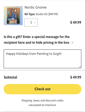How to Enter a Gift Note during checkout