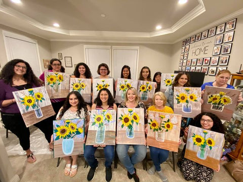 How to Host a Do It Yourself Paint and Sip at Home! Portfolio Picture  Framers