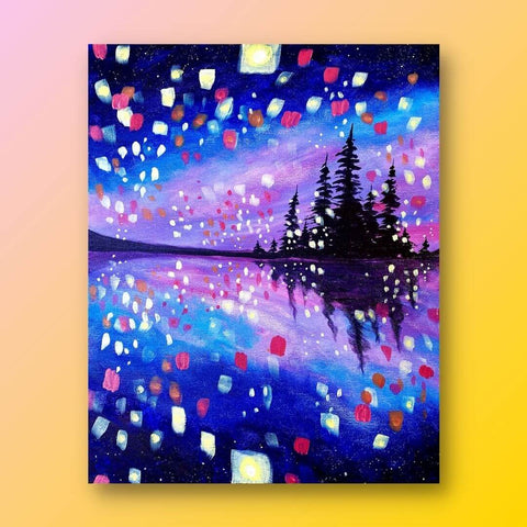 A Small Bright Unique Acrylic Painting 