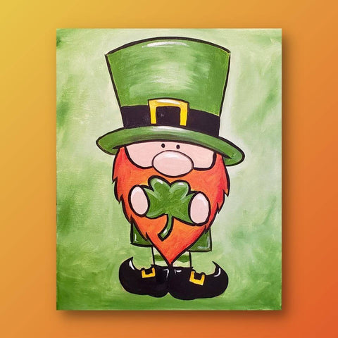 lucky leprechaun acrylic painting idea