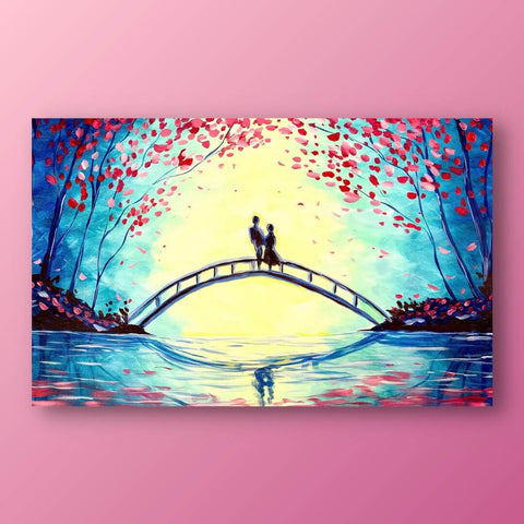 His and Her Paint Kit Valentine Date Night Pair Canvas Paint Night