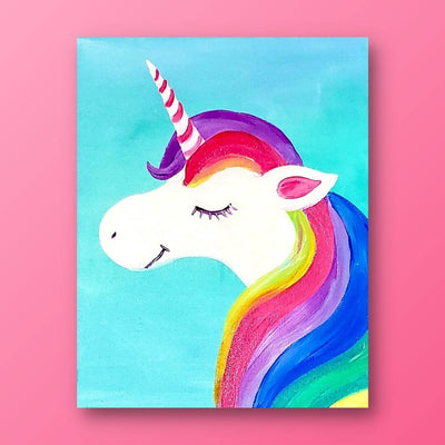 How To Paint A Rainbow Unicorn - Easy Step By Step Painting