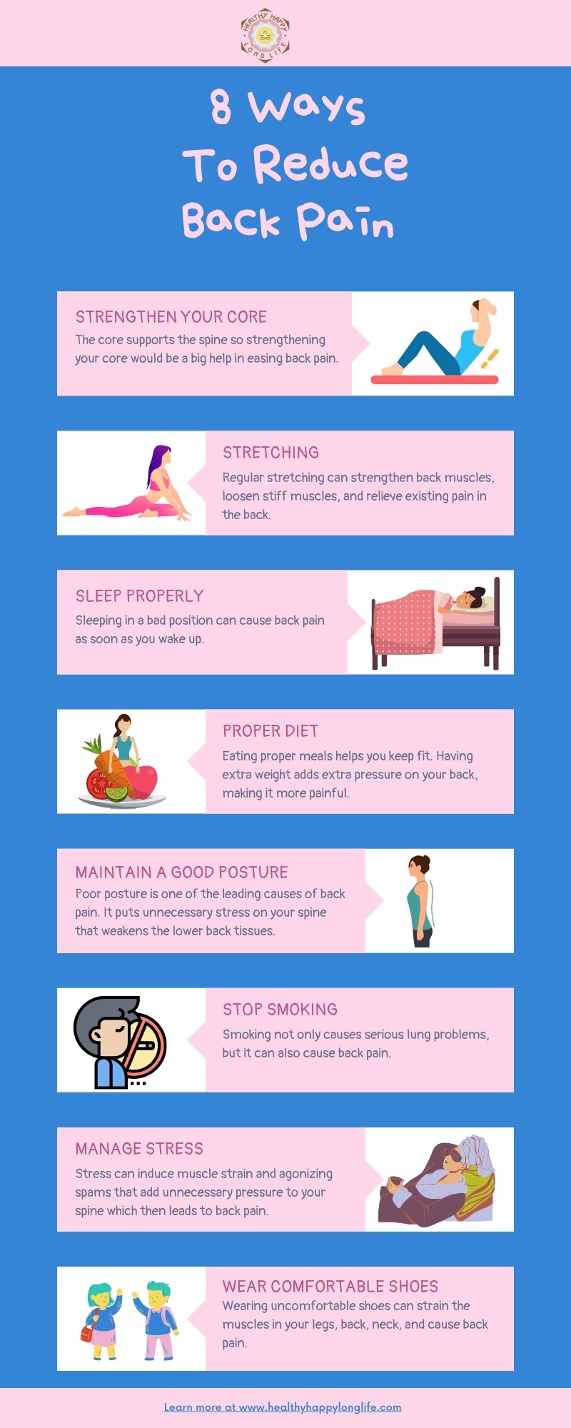 8 tips to help ease your back pain