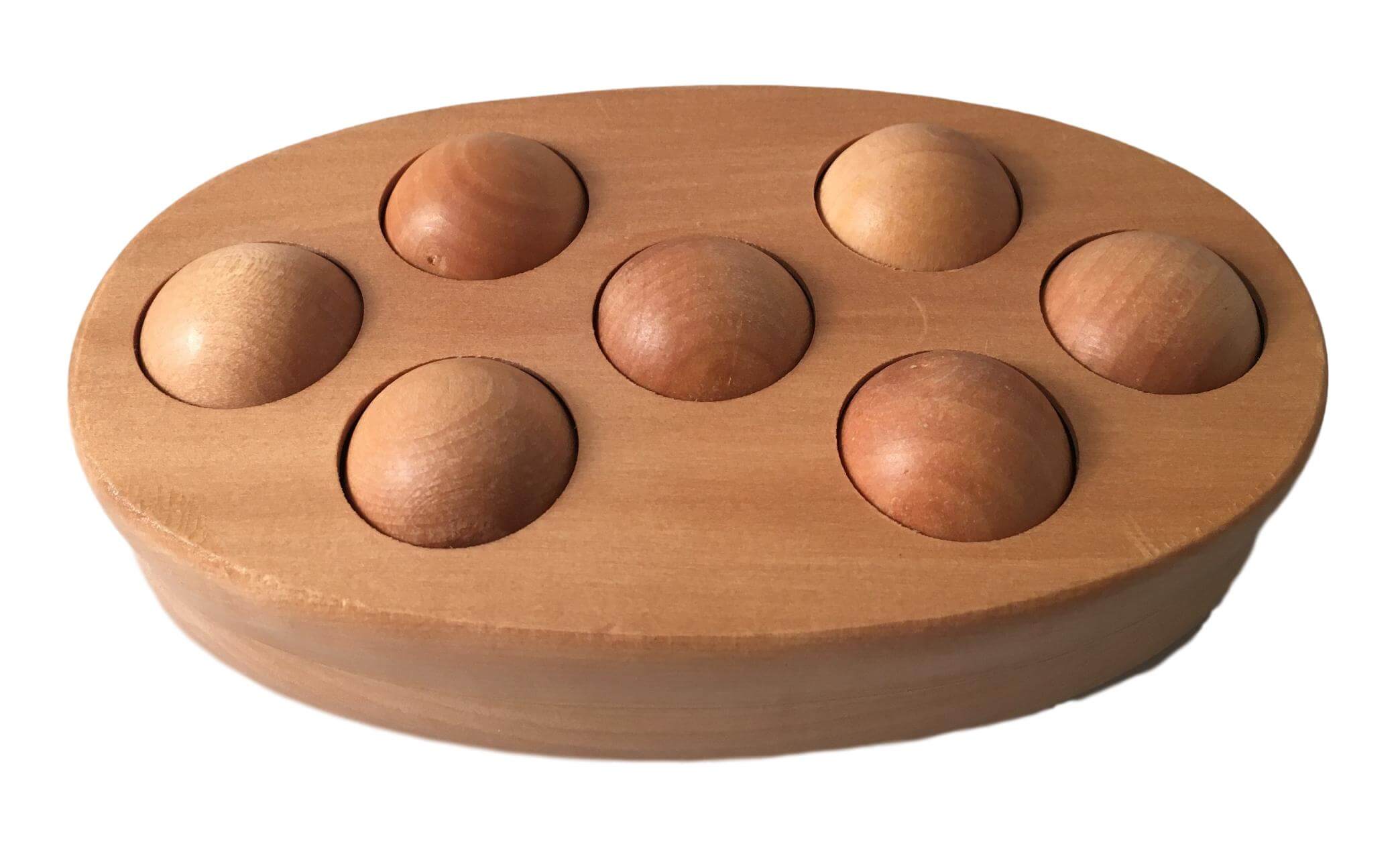 Wooden Hand Held Massager With Roller Balls Healthy Happy Long Life
