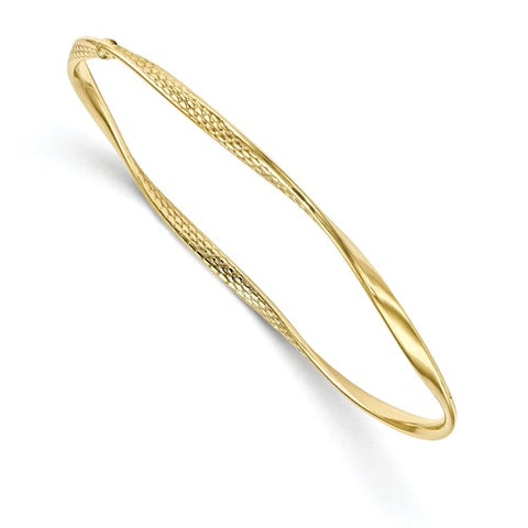 Ladies 10K Yellow Gold Slip On Bangle Bracelet – Gigliotti Jewelers