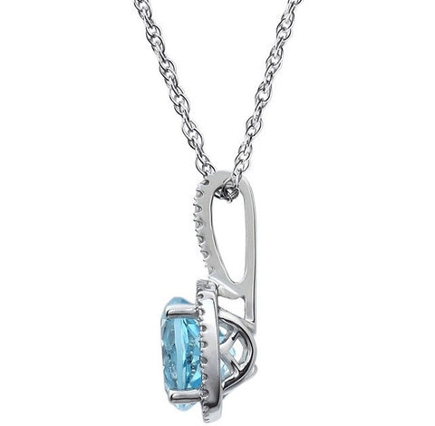 Sterling Silver December Birthstone Halo Necklace – Gigliotti Jewelers