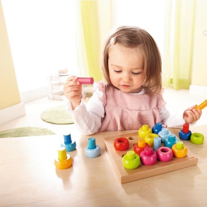 Haba Colorful Peg Board Set