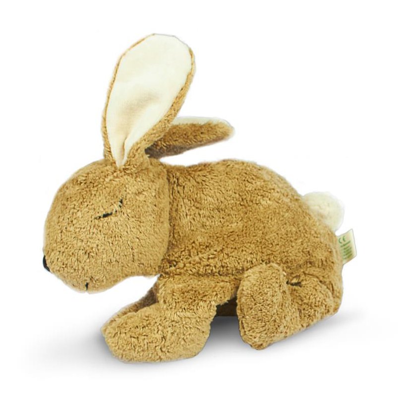 fehn natur - soft rattle rabbit, organic cotton