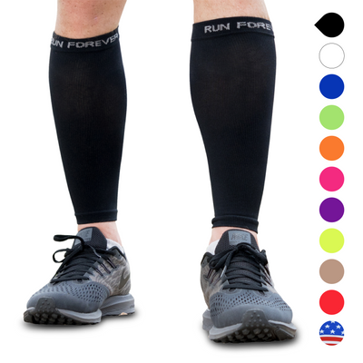 Calf Compression Sleeves (Pair) - 20-30mmHg, Run Forever Sports