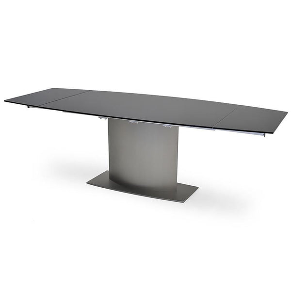 strata black extension table stainless steel base