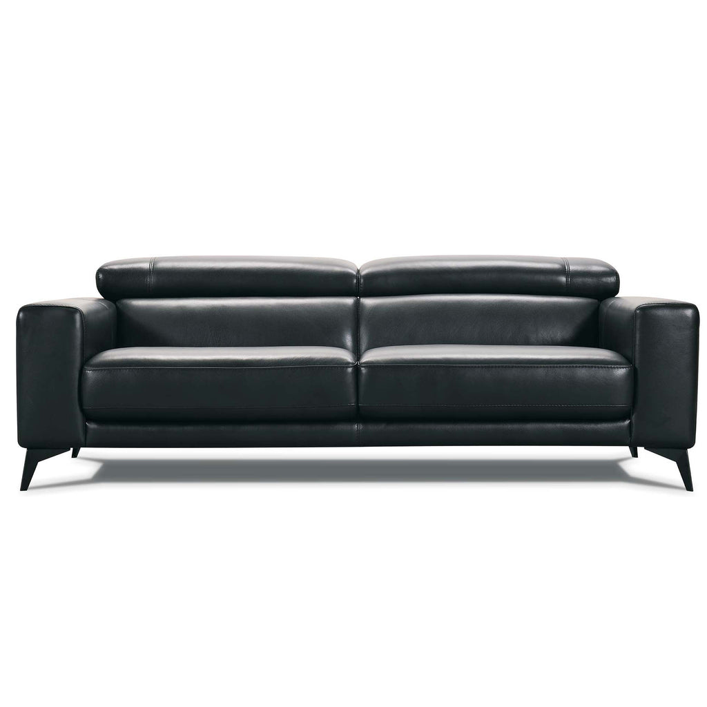 Turner : Modern Leather Sofa with Adjustable Headrest