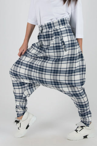 PLAID DROP CROTCH PANTS JASMINE