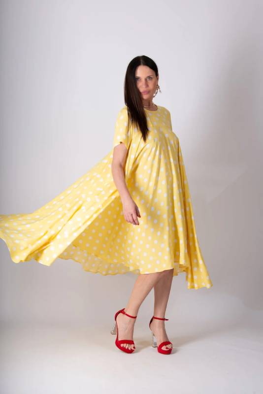 Polka Dots Dress Kosara EUG Fashion Pastel Collection