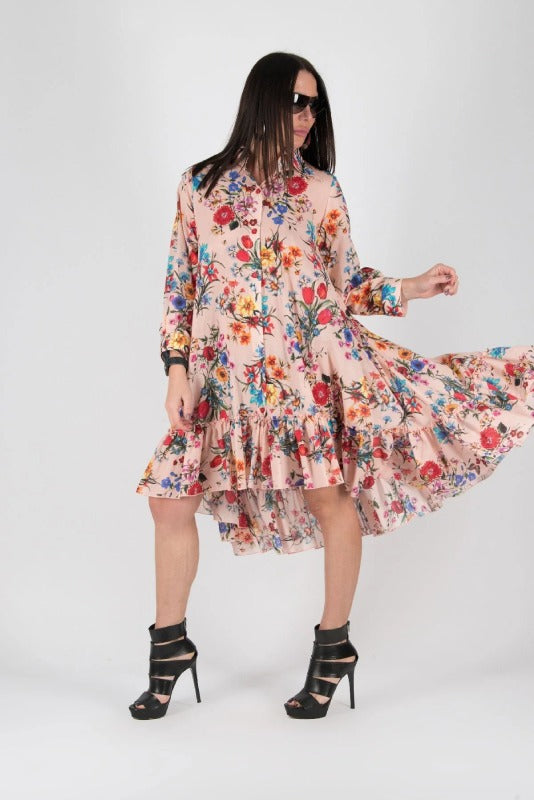 Spring Summer Dress Collection Floral Shirt Dress Martina EUG Fashion