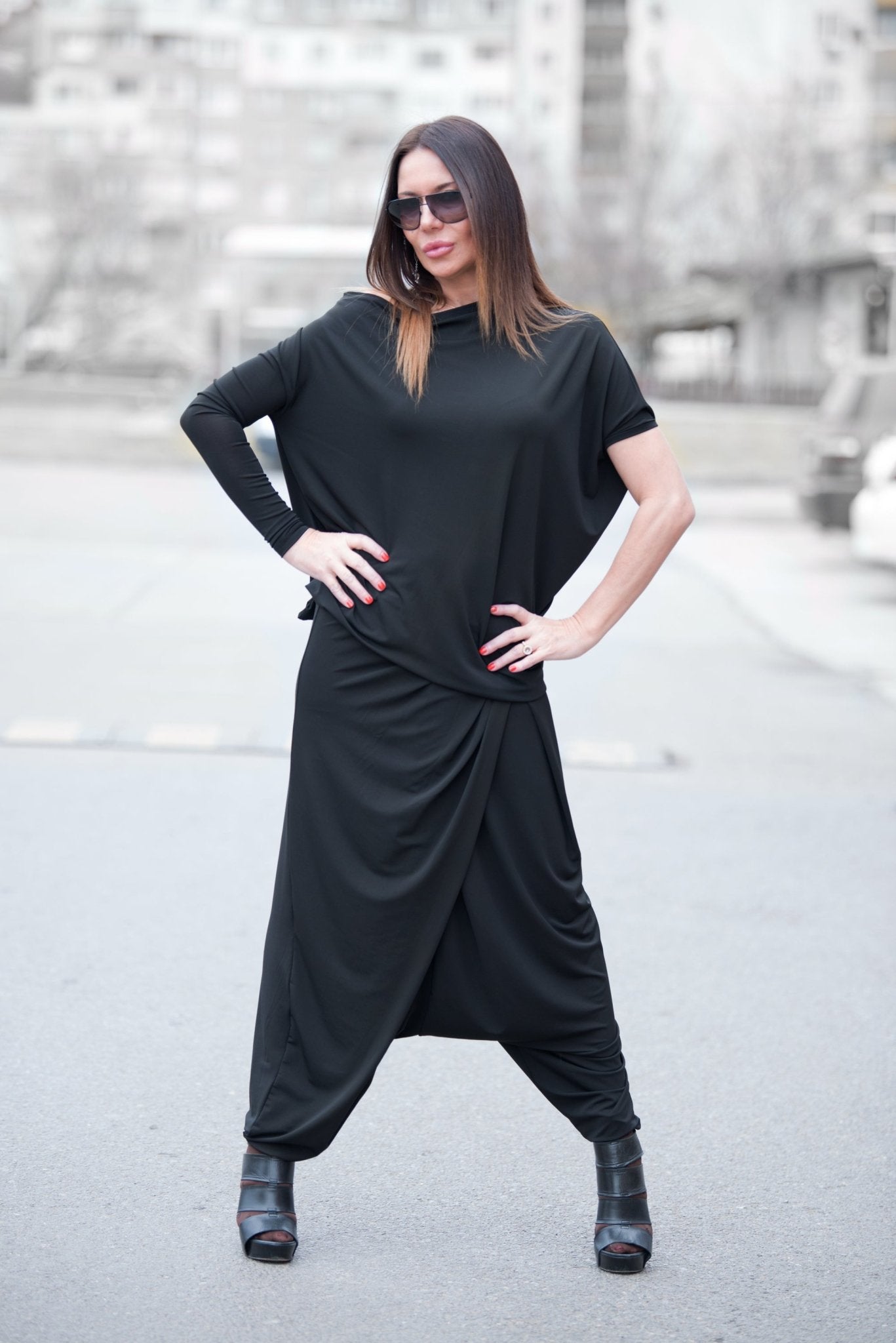 Black Woman Harem Pants SELENA – EUG FASHION