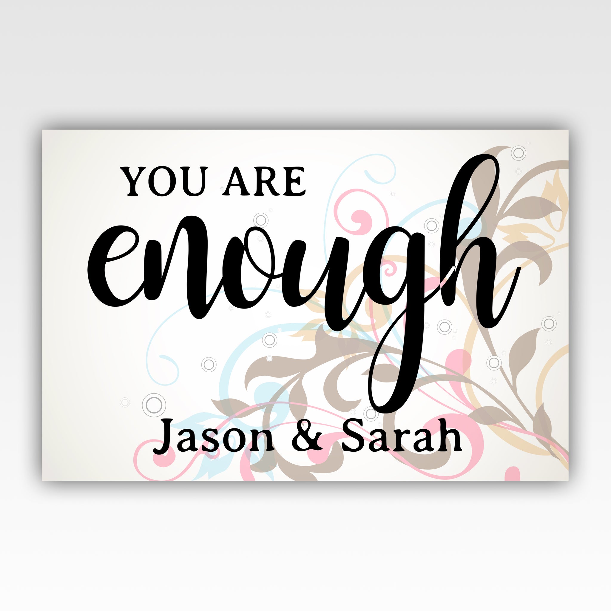 Personalized You Are Enough Wedding Anniversary Gift For Couples Stir Crazy Gifts