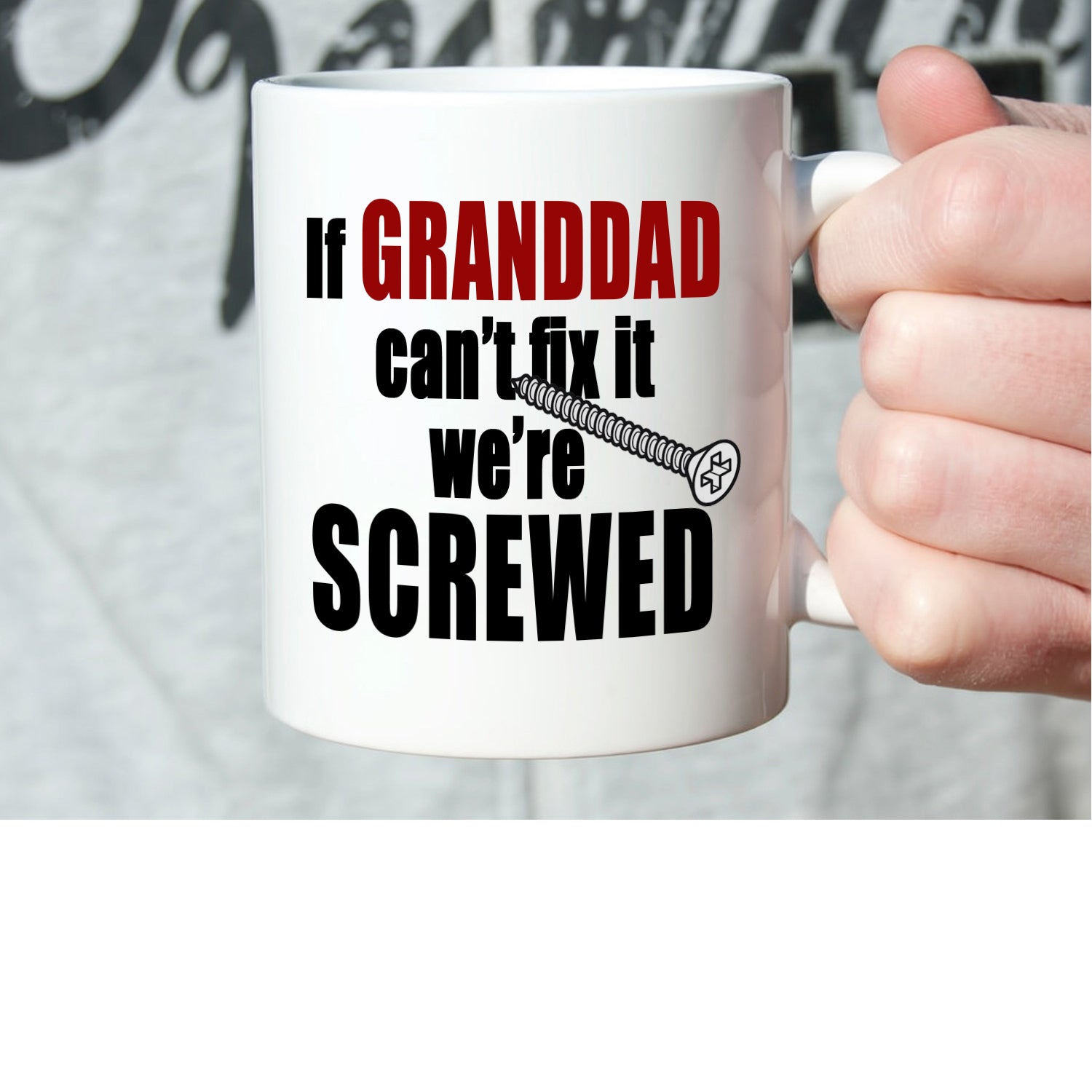 Download Funny Fathers Day Birthday Gag Gifts For Grandpa Papa Mug If Granddad Stir Crazy Gifts