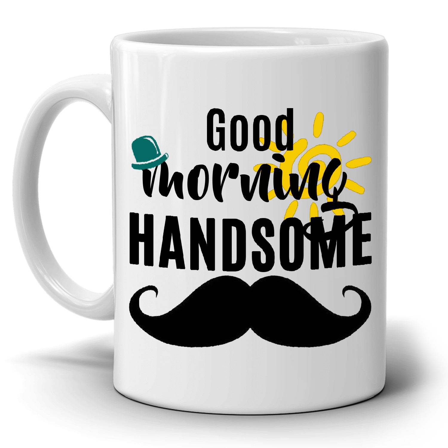 Romantic Gifts For Couples Mug Good Morning Handsome And
