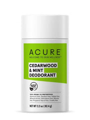 Acure Cedarwood and mint deodorant