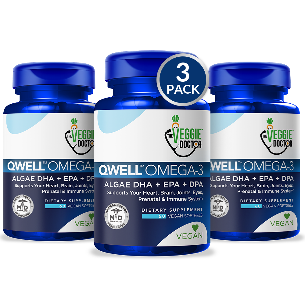 QWELL™ Vegan Omega 3 (3 Pack) - The Veggie Doctor™