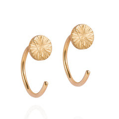 9ct Gold Starburst Curl Stud Earring - Laura Lee Jewellery - desert Aurora Collection