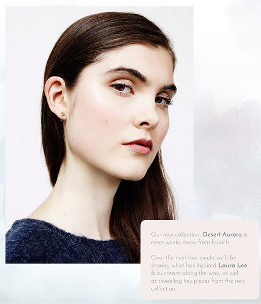 Thea Hudson Wearing our Curl Stud for Desert Aurora - Laura Lee Jewellery