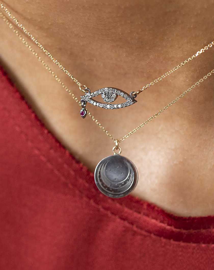 all seeing eye diamond pendant