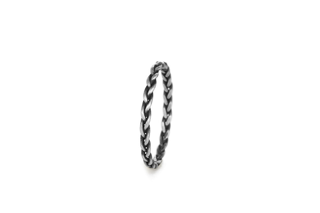 Braid Midi Ring - Silver rope braid – Orrifinn Jewels