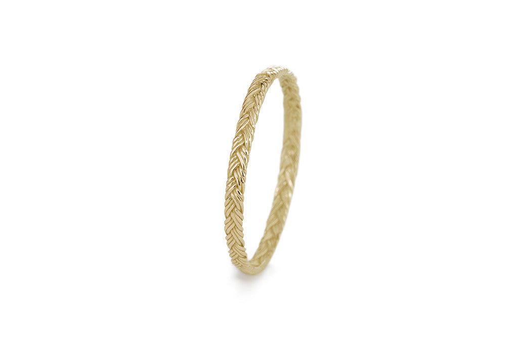 Braid Ring - Gold flat braid – Orrifinn Jewels