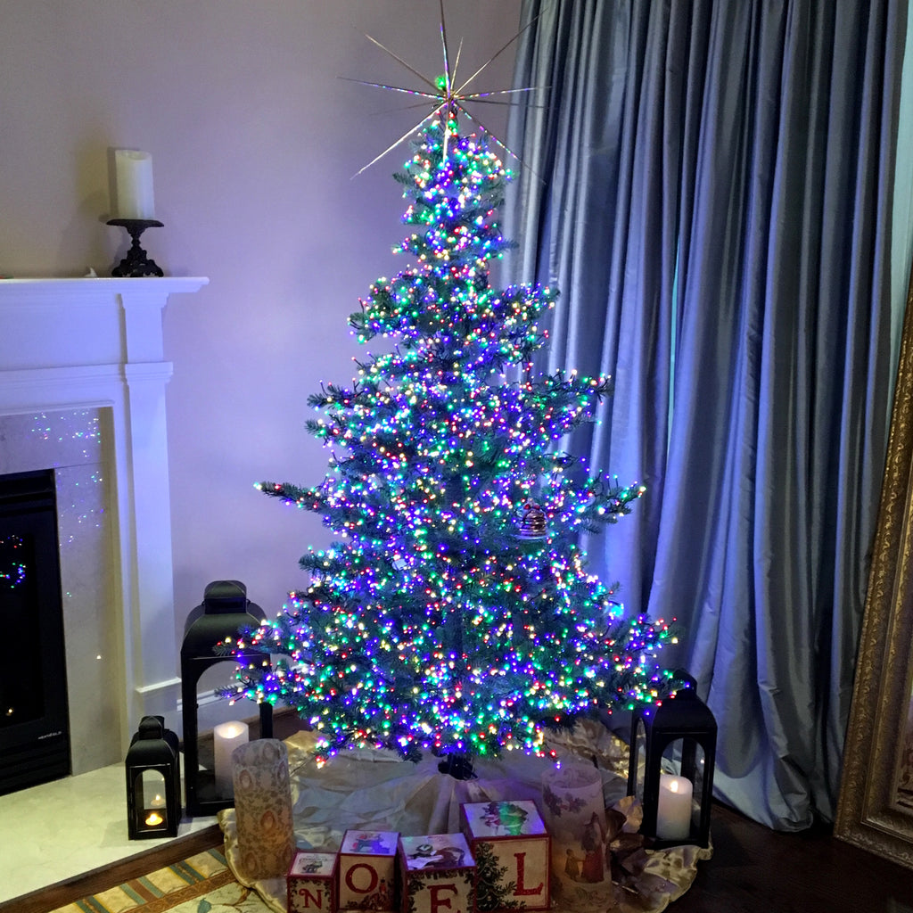 tree with christmas lights