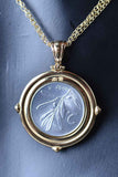 Bee Lire Coin Pendant with Multi-Strand Necklace