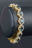 Handmade Couture London Blue Topaz and Diamond Bracelet