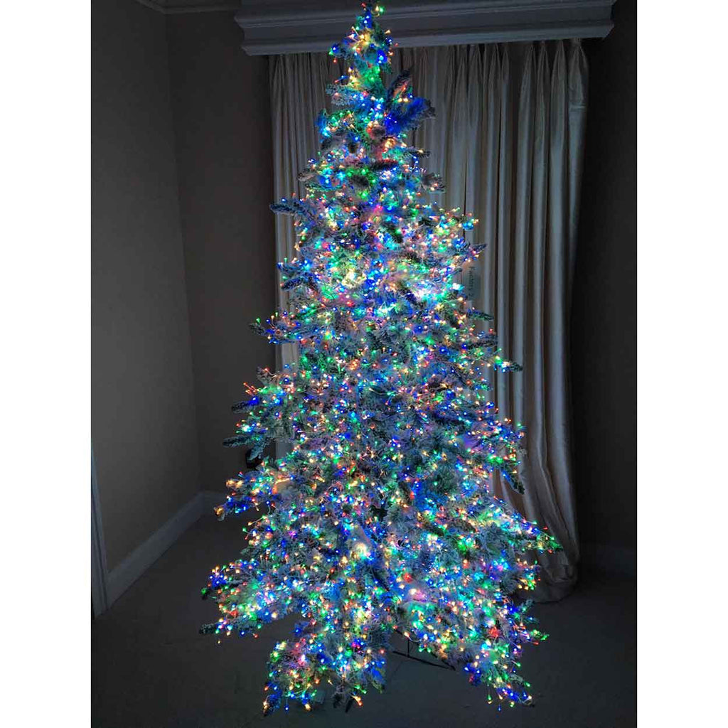 christmas tree with lights on it
