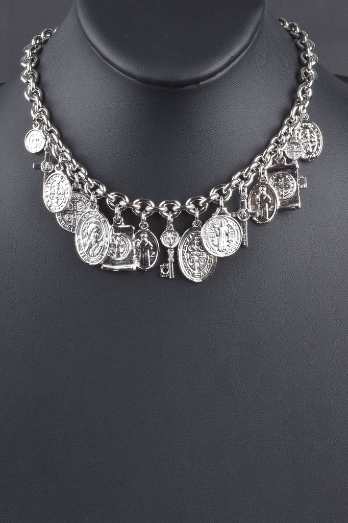 Italian Religious Medallion Charm Necklace – Lisa Robertson
