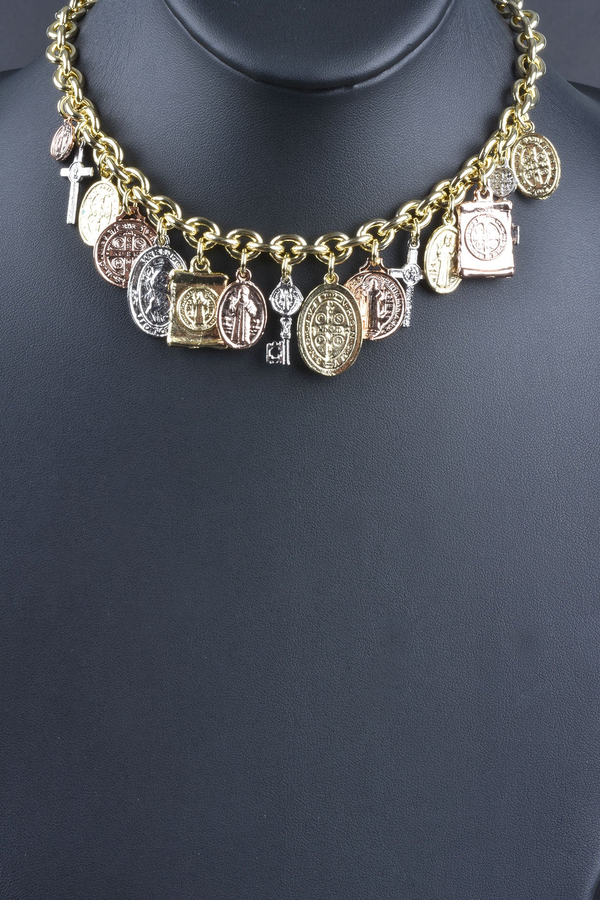 Italian Religious Medallion Charm Necklace – Lisa Robertson