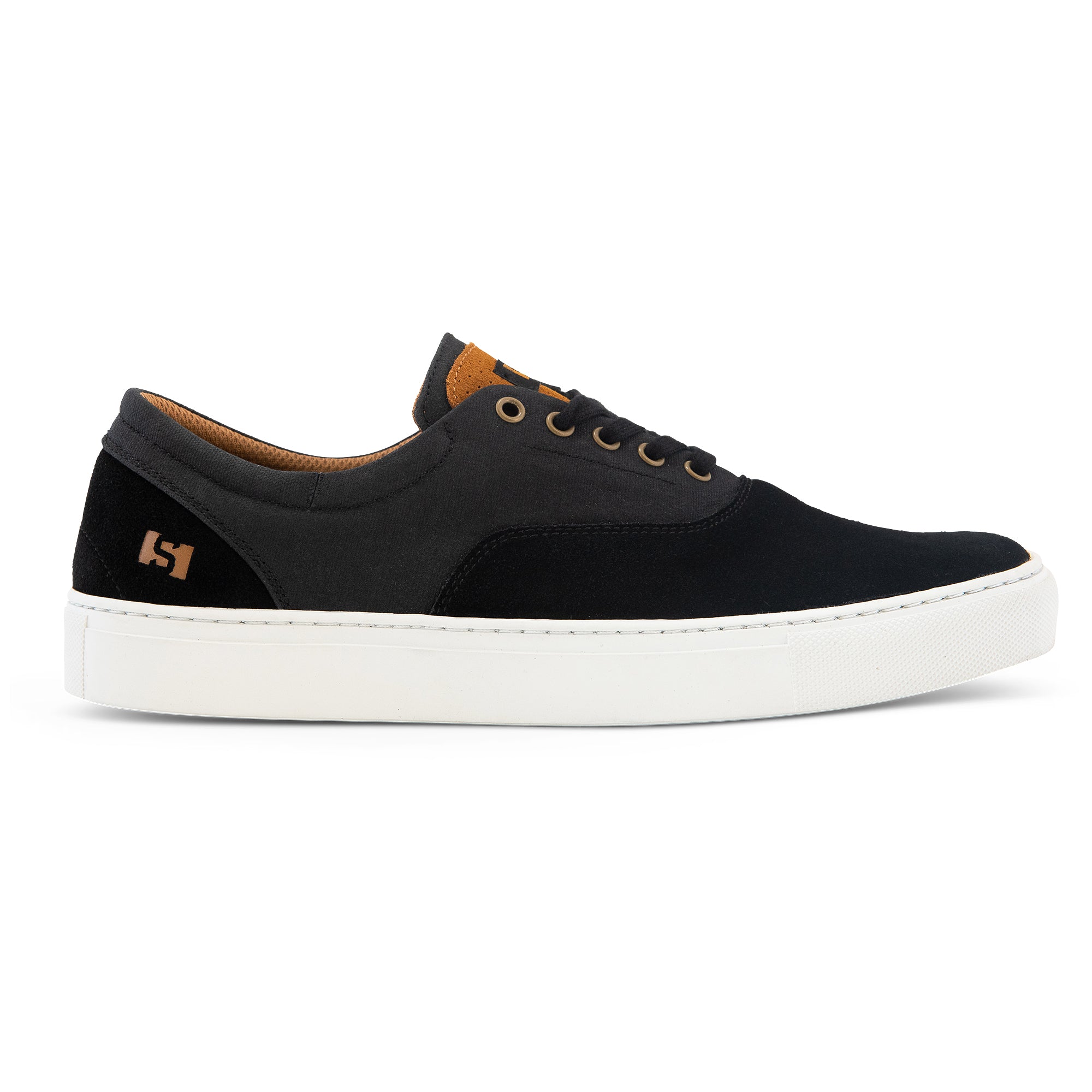 State Mercer Dark Grey Chambray & Gum Skate Shoes