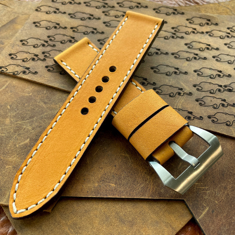 baseball leather watch strap