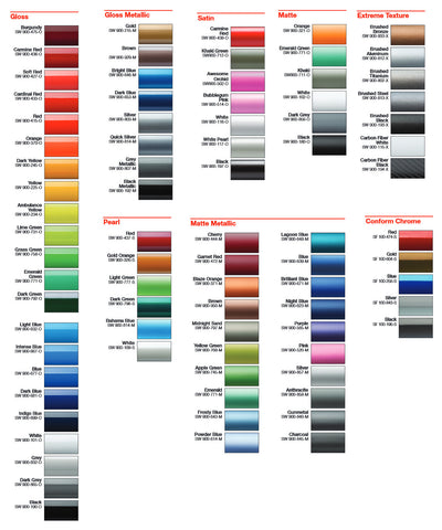 Avery Dennison Wrap Color Chart