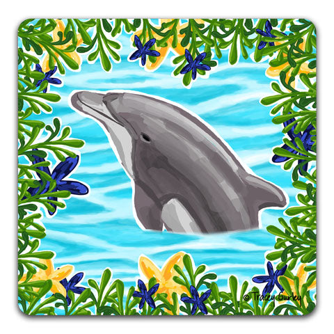 "Dolphin" Drink Coaster by Tracey Gurley